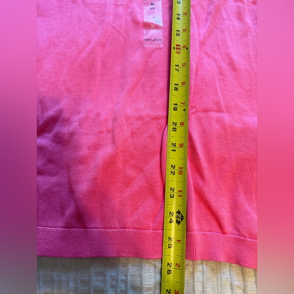 Nautica Women’s Crewneck Pullover Sweater,‎ Pink, Size Medium, NWT - Picture 4 of 6